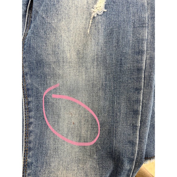 Hudson Distressed Raw Hem Skinny Jeans - Picture 6 of 6